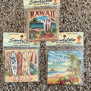 Aloha Set - Hawaiian ceramic coasters